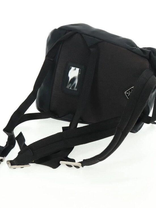 PRADA Backpack Nylon Black Silver Auth bs31838 main image 6